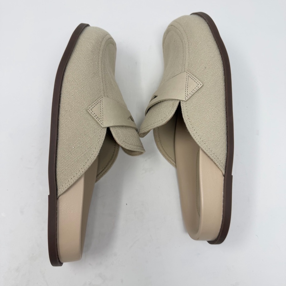 Schutz Ava Linen Flat Loafer Mule Womens Sandal Womens Size 11 - Picture 8 of 10